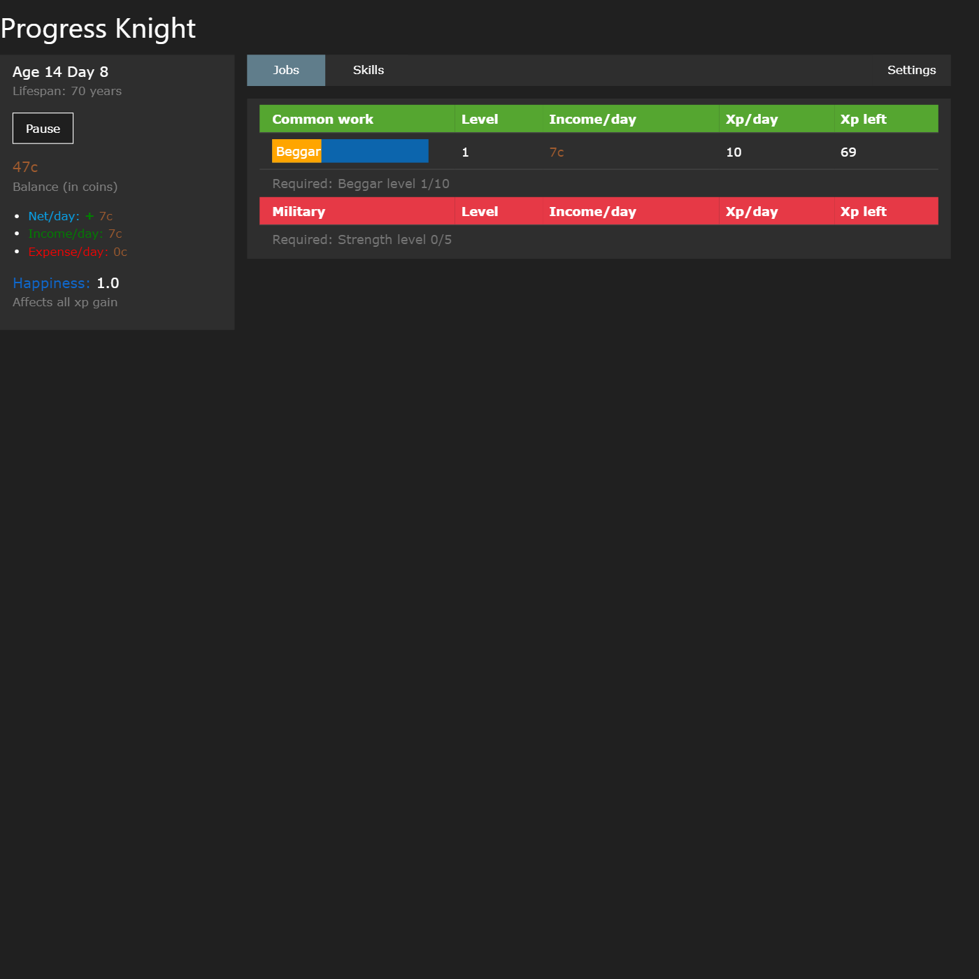 Progress Knight