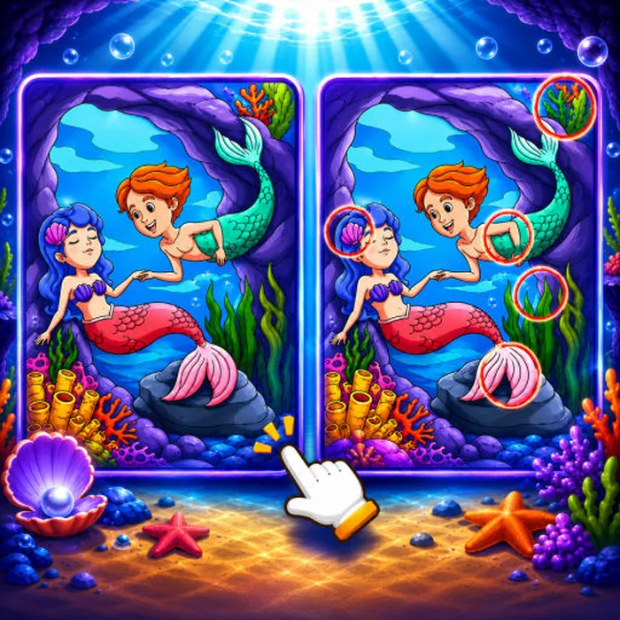 Mermaid Spot the Difference