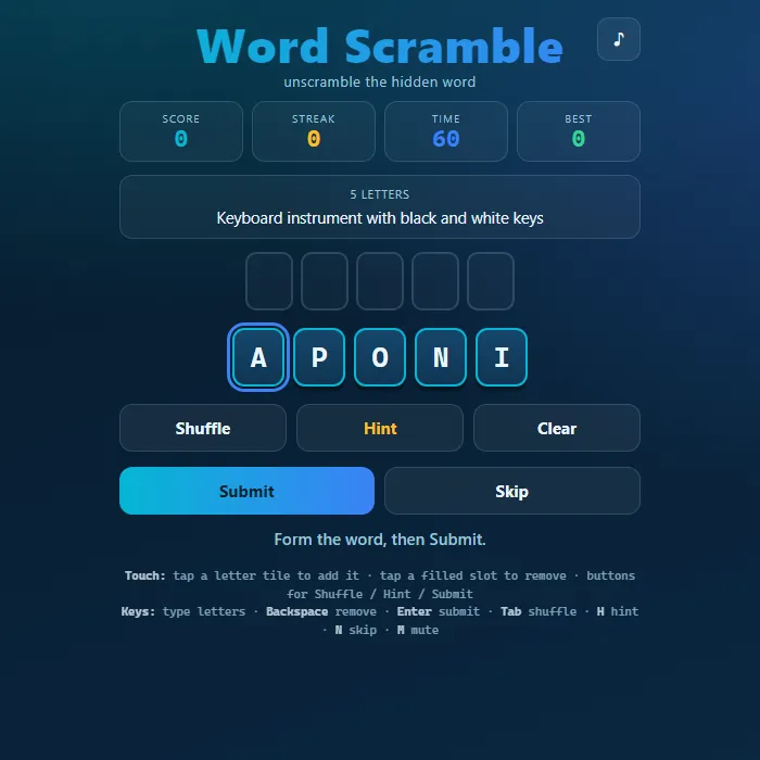 Word Scramble